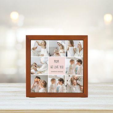 Collage Photo Mom We Love You Best Mother Gift Desk Organizer
