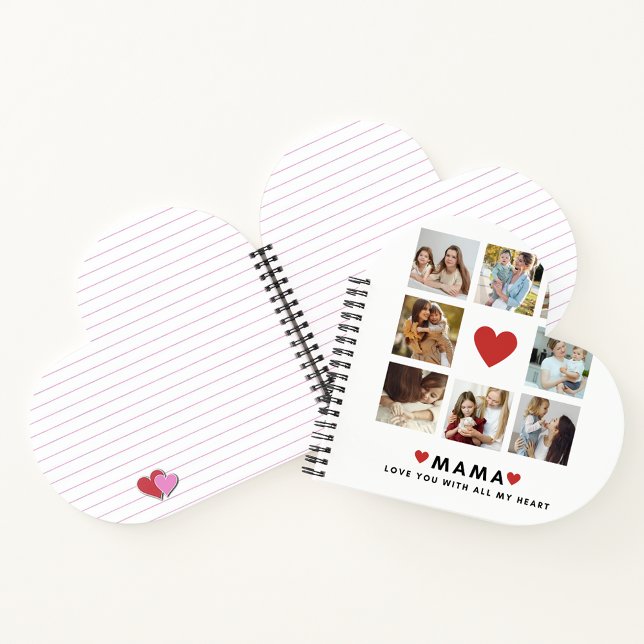 Collage Photo Mom We Love You Best Mother Gift Notebook (Creator Uploaded)