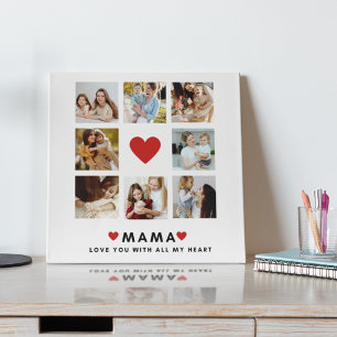 Collage Photo Mom We Love You Best Mother Gift Plaque