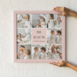 Collage Photo Mom We Love You Best Mother Gift Poster<br><div class="desc">This collage photo frame is a perfect gift to express your love for your mother. The frame is beautifully designed with shades of pink, adding a touch of femininity and elegance to the overall look. The frame can hold multiple photos of different sizes, allowing you to create a unique and...</div>