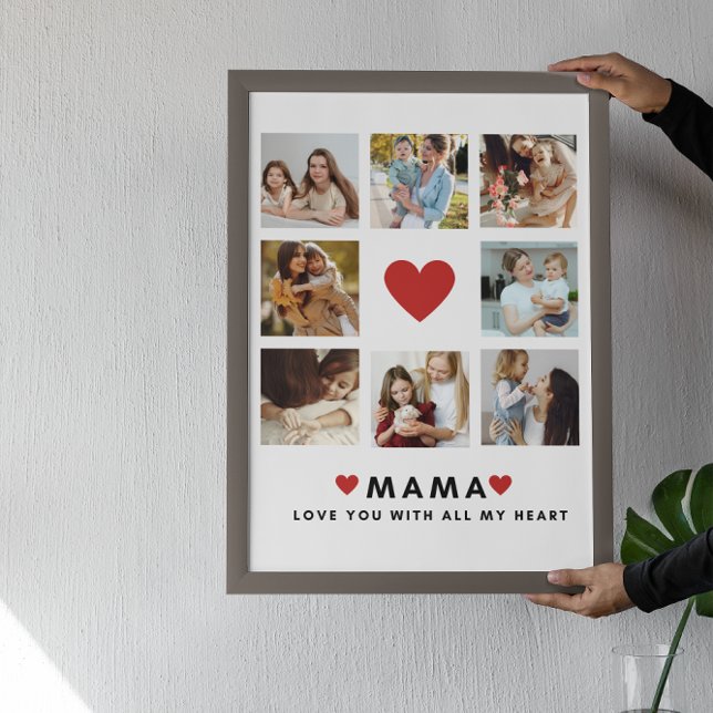 Collage Photo Mom We Love You Best Mother Gift Poster (Creator Uploaded)