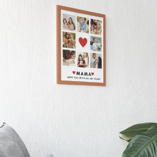 Collage Photo Mom We Love You Best Mother Gift Poster