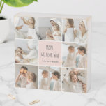 Collage Photo Mom We Love You Best Mother Gift Wooden Box Sign