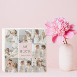 Collage Photo Mom We Love You Best Mother Gift Wooden Box Sign<br><div class="desc">This collage photo frame is a perfect gift to express your love for your mother. The frame is beautifully designed with shades of pink, adding a touch of femininity and elegance to the overall look. The frame can hold multiple photos of different sizes, allowing you to create a unique and...</div>