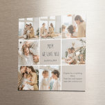 Collage Photo Mom We Love You || Personalized Magnet<br><div class="desc">Celebrate Mom with this sweet and sentimental Collage Photo “We Love You Mom” magnet. Customize it with your favorite family photos and create a keepsake she’ll see every day on the fridge, locker, or office board. Perfect as a small but meaningful Mother’s Day gift, birthday surprise, or stocking stuffer, this...</div>