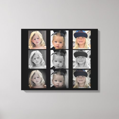 Collage Photo Multiple Filters  Canvas Print