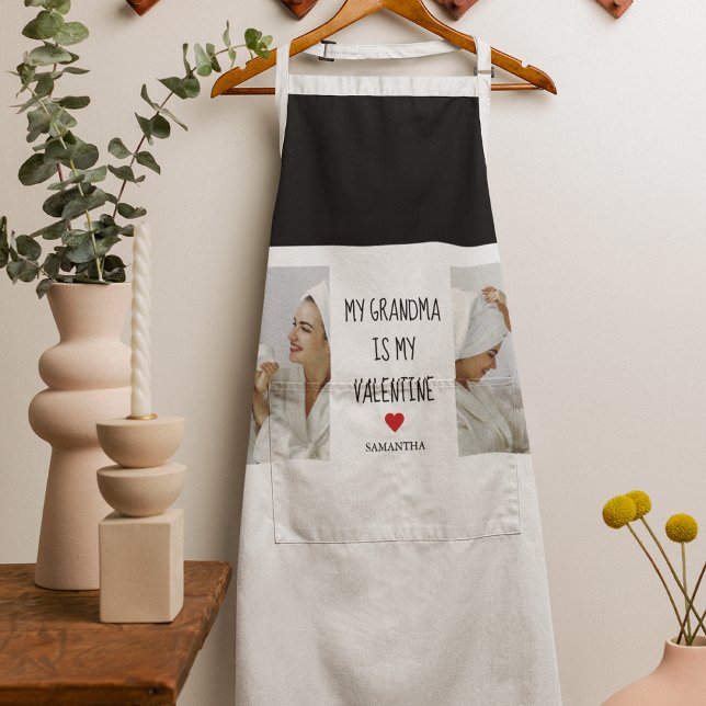 Collage Photo | My Mom Is My Valentine Gift Apron (Creator Uploaded)