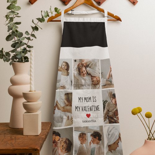 Collage Photo  My Mom Is My Valentine Gift Apron