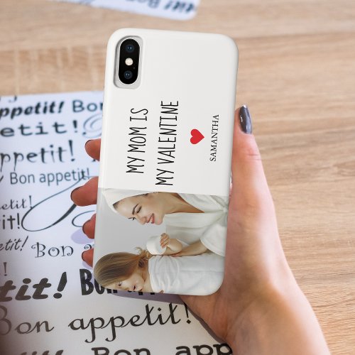 Collage Photo  My Mom Is My Valentine Gift iPhone XS Case