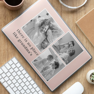 Collage Photo Pastel Pink Best Grandma Gift HP Laptop Skin