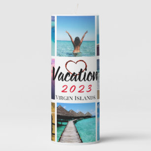 Collage Photo Personalized Pillar Candle