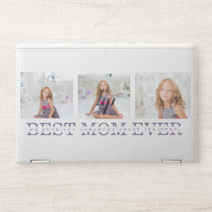 Collage Photo Purple Best Mom Ever Gift HP Laptop Skin
