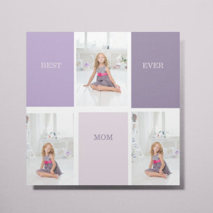 Collage Photo Purple Best Mom Ever Gift Poster