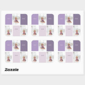 Collage Photo Purple Best Mom Ever Gift Square Sticker (Sheet)