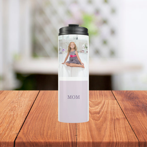 Collage Photo Purple Best Mom Ever Gift Thermal Tumbler