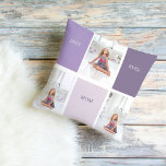 Collage Photo Purple Best Mom Ever Gift Throw Pillow<br><div class="desc">The Collage Photo Purple Best Mom Ever Gift is a wonderful way to show your appreciation and love for your mother. This gift features a beautiful collage of photos that showcase special memories shared between you and your mom. The collage is designed in a lovely shade of purple, adding a...</div>