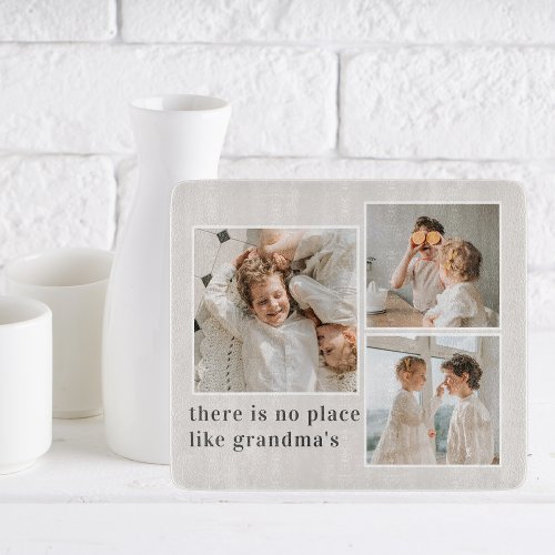 Collage Photo  Quote Best Grandma Gift Cutting Board