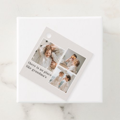 Collage Photo  Quote Best Grandma Gift Favor Tags
