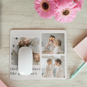 Collage Photo & Quote Best Grandma Gift Mouse Pad