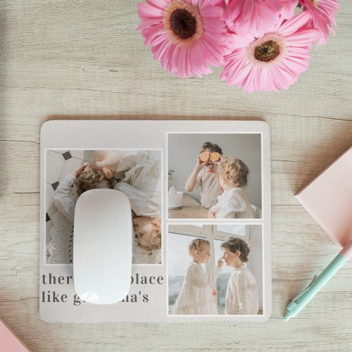 Collage Photo  Quote Best Grandma Gift Mouse Pad