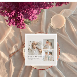 Collage Photo & Quote Best Grandma Gift Napkins