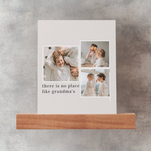 Collage Photo & Quote Best Grandma Gift Picture Ledge (Creator Uploaded)