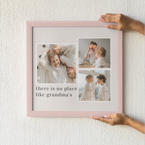 Collage Photo  Quote Best Grandma Gift Poster