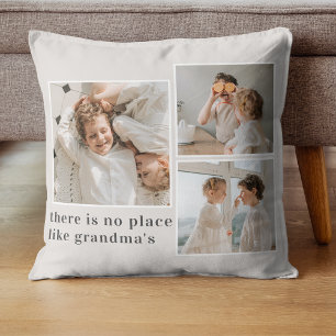 Collage Photo & Quote Best Grandma Gift Throw Pillow