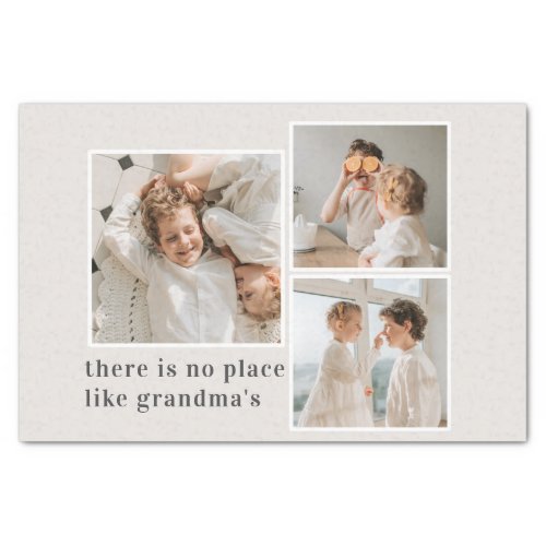 Collage Photo  Quote Best Grandma Gift Tissue Paper