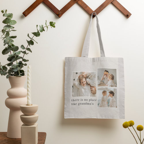 Collage Photo  Quote Best Grandma Gift Tote Bag