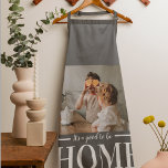 Collage Photo & Quote Best Grandma GiftModern Phot Apron<br><div class="desc">Modern Photo Grey It's good To Be Home Quote Gift</div>