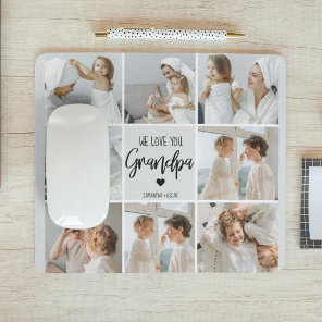 Collage Photo | We Love You Grandpa Gift  Mouse Pad