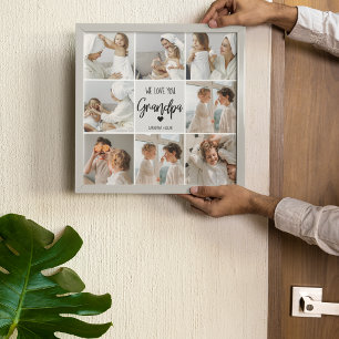Collage Photo   We Love You Grandpa Gift  Poster