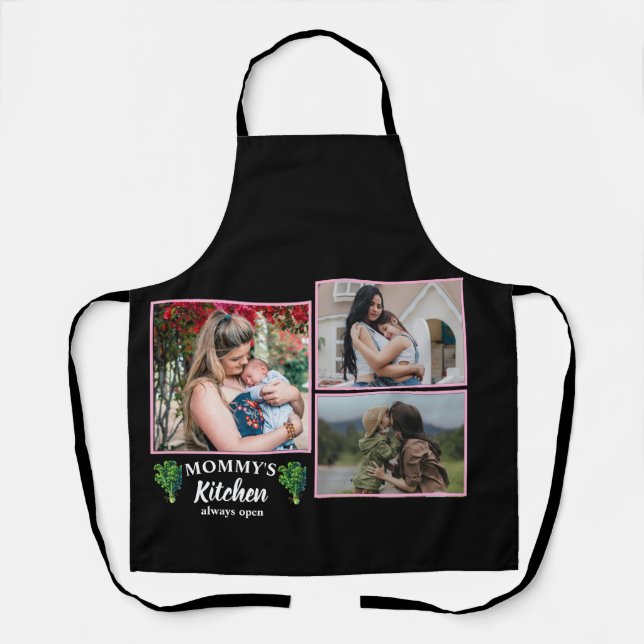 Collage Photos | "Mommy's Kitchen is Always Open Apron (Front)