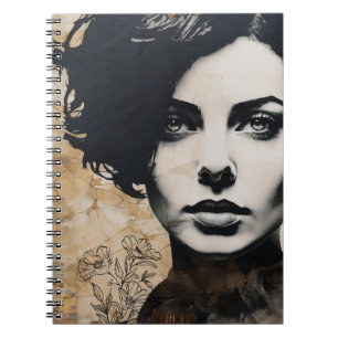 Collage Portrait Notebook Journal