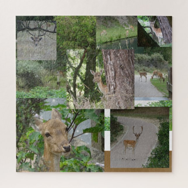 Collage Puzzle: Fallow Deer Jigsaw Puzzle (Vertical)