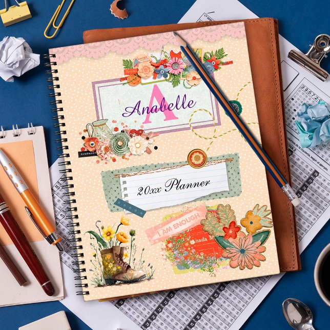 Collage scrapbooking handmade style custom planner (Creator Uploaded)