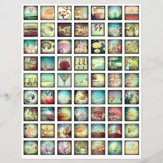 Collage sheet vintage Romantic Scrapbook elements  (Front)