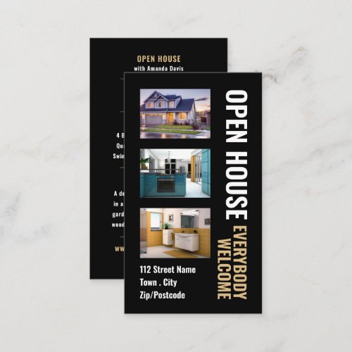 Collage Style Realtor Open House Advertising Cards