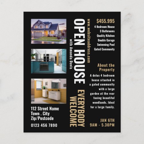 Collage Style Realtor Open House Advertising Flyer