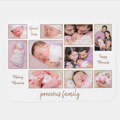 Collage Uplifting Quotes Names Year 10 Photos Baby Blanket
