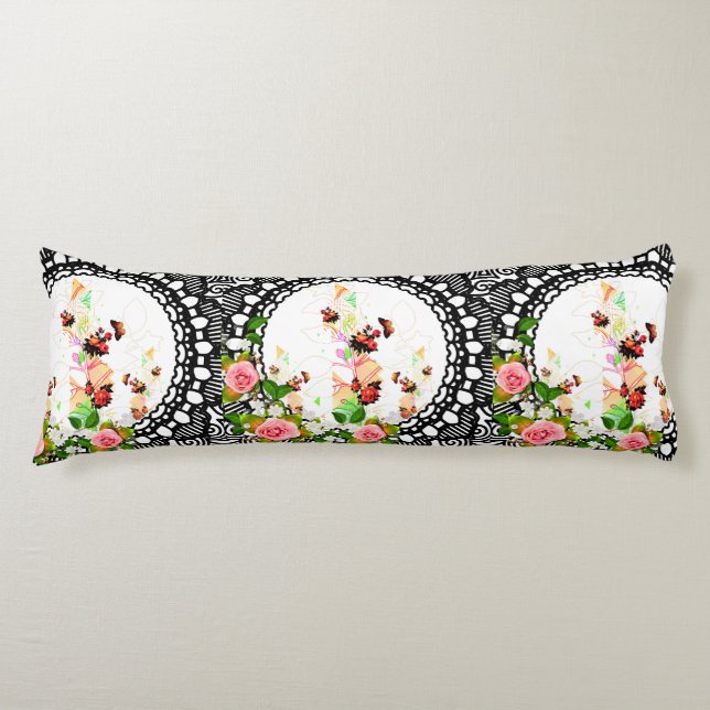 Collage vintage body pillow (Front)