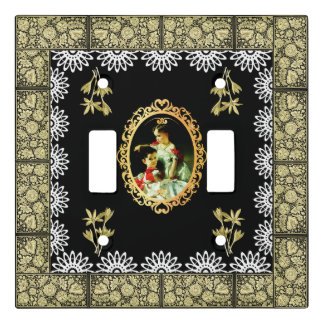 collage vintage light switch cover