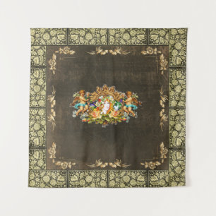 Collage vintage Retro with lace and flowers Tapestry