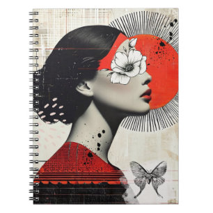 Collage with Moth Notebook Journal
