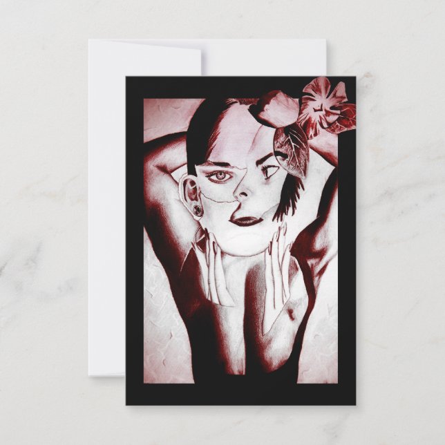 collaged beauty invitation (Front)