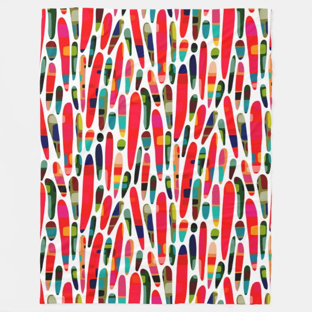 Collaged Color Splash 150222 Fleece Blanket (Front)