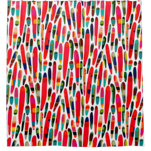 Collaged Color Splash 150222 Shower Curtain