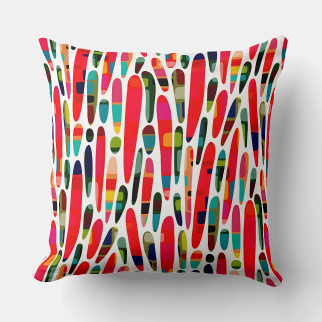 Collaged Color Splash 150222 Throw Pillow (Front)