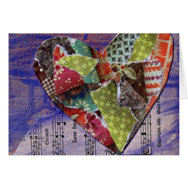 Collaged Heart Cards (Front Horizontal)